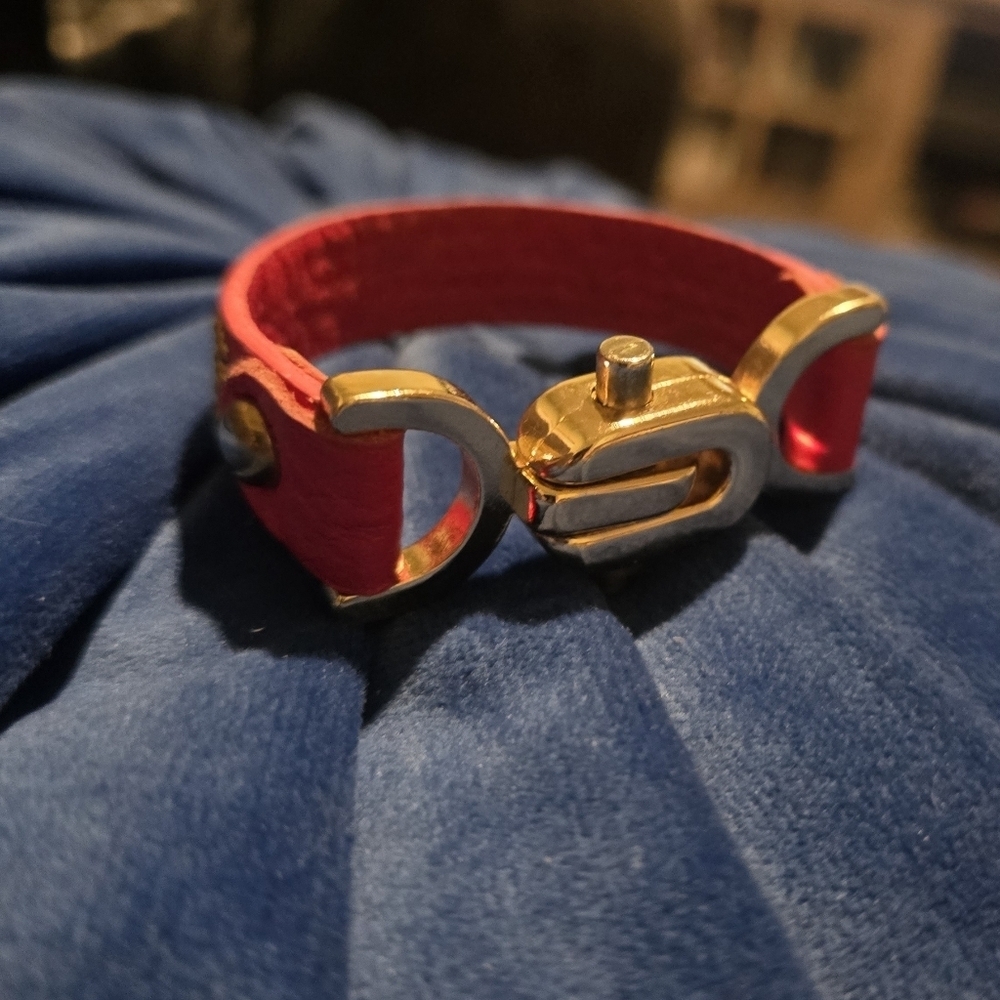 Red & Gold Buckle Bracelet